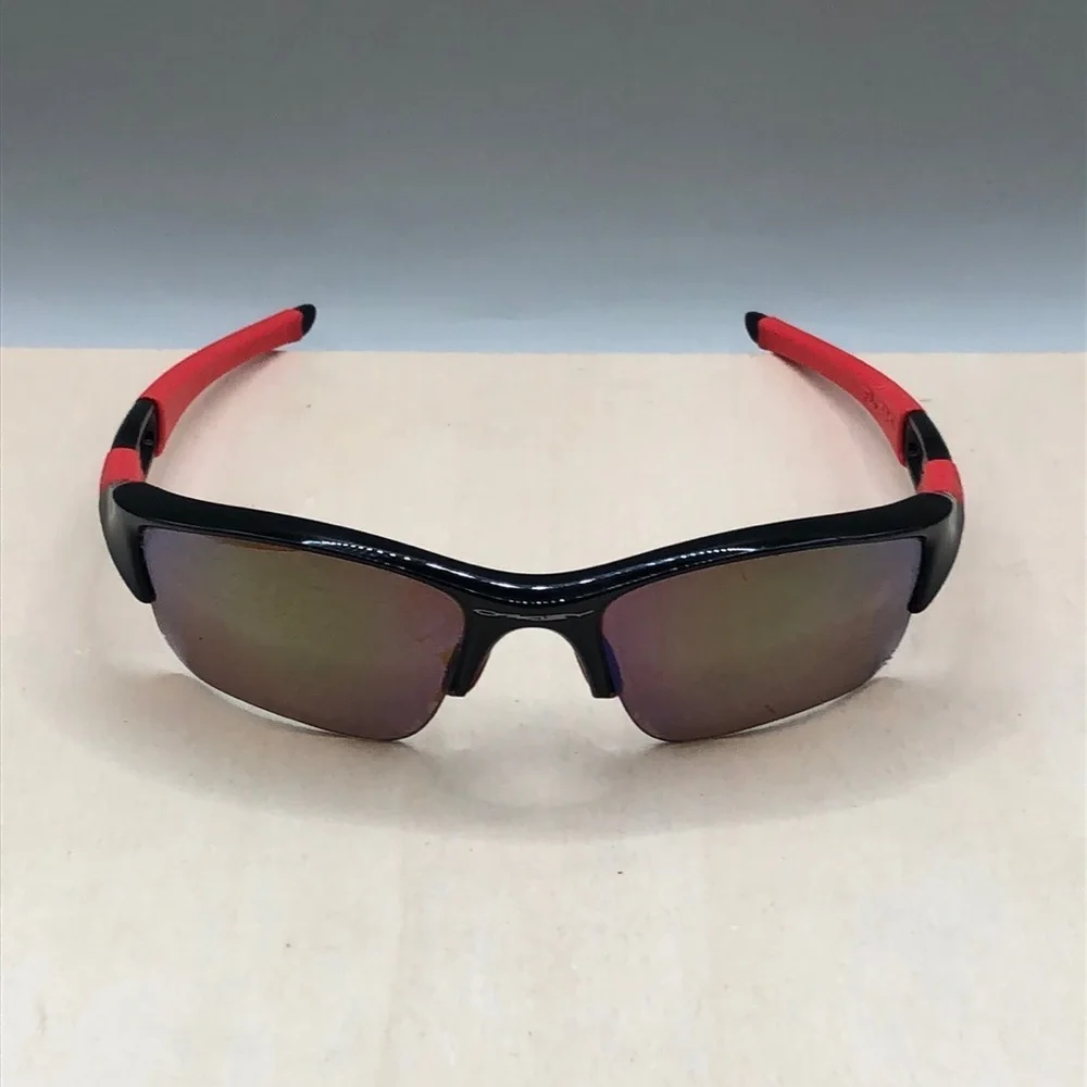 Oakley Flak OO9009-10 Sunglasses Wrap FRAMES ONLY Black Red Unisex.